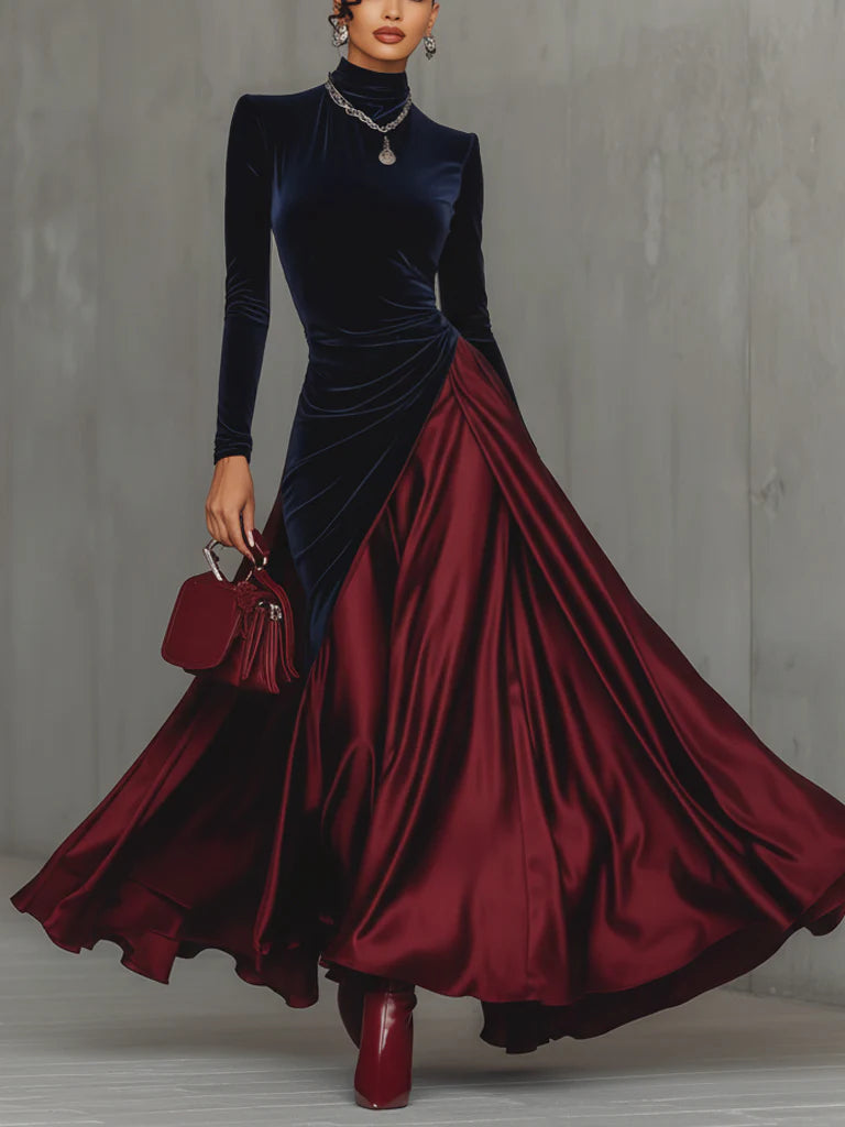 Navy Blue/Burgundy