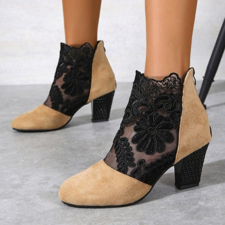 Jolie | Chic Lace Heeled Boots