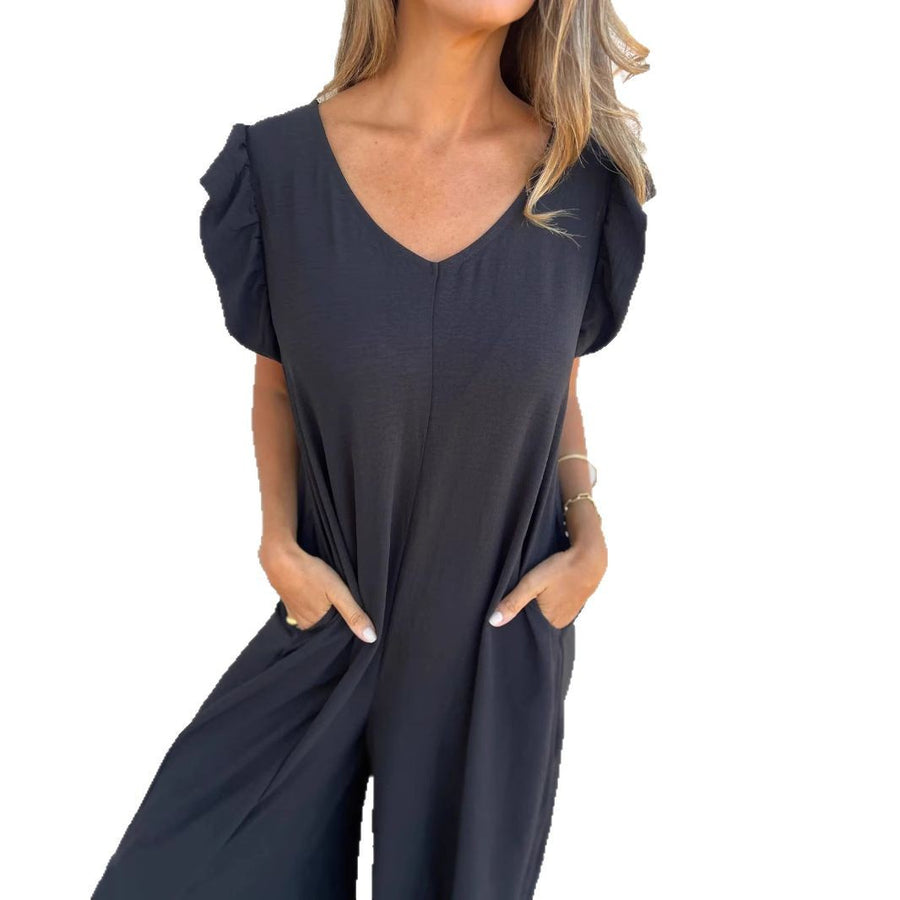 Cassandra | Trendy V-Neck Jumpsuit