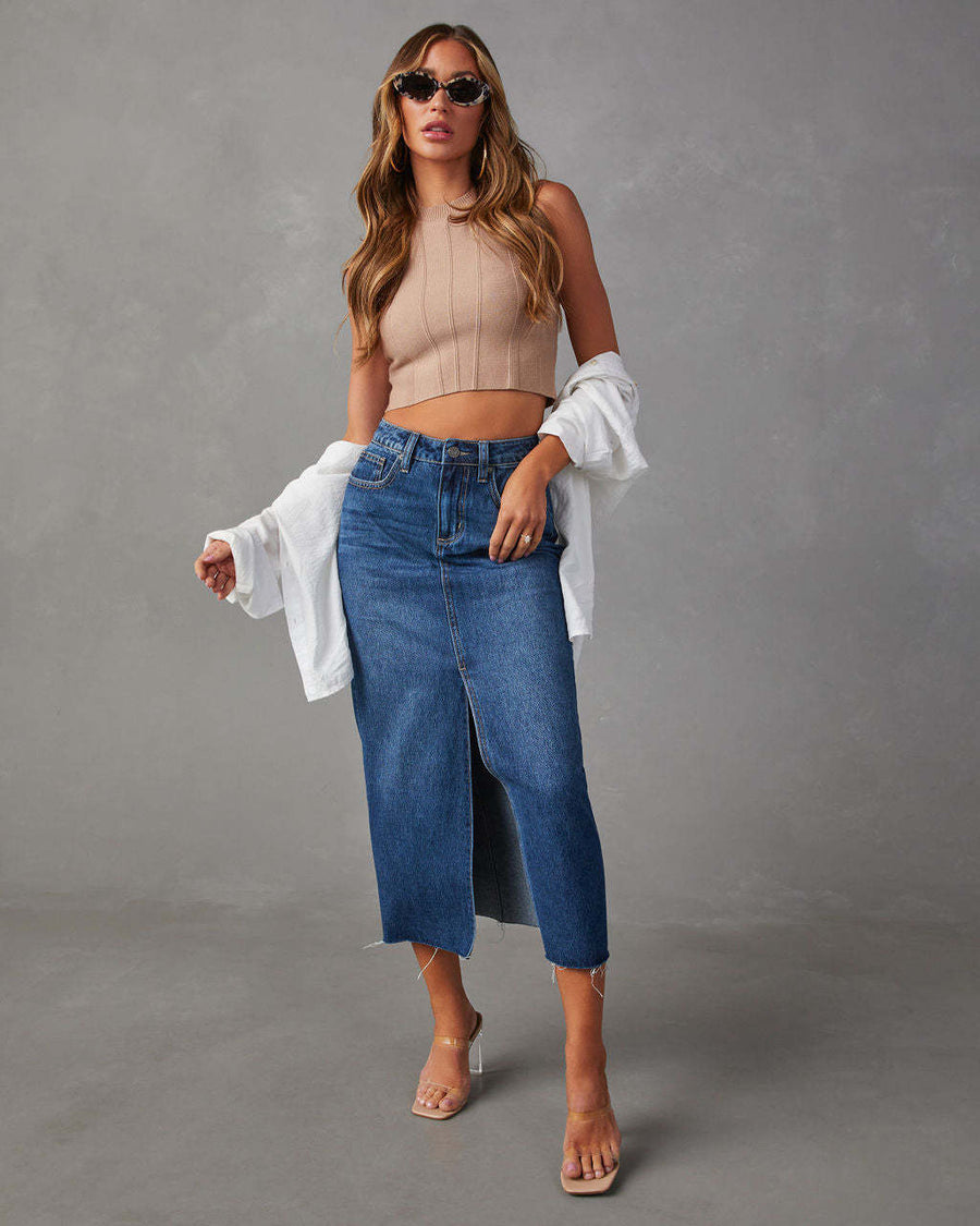 Denise | High-Waist Denim Skirt