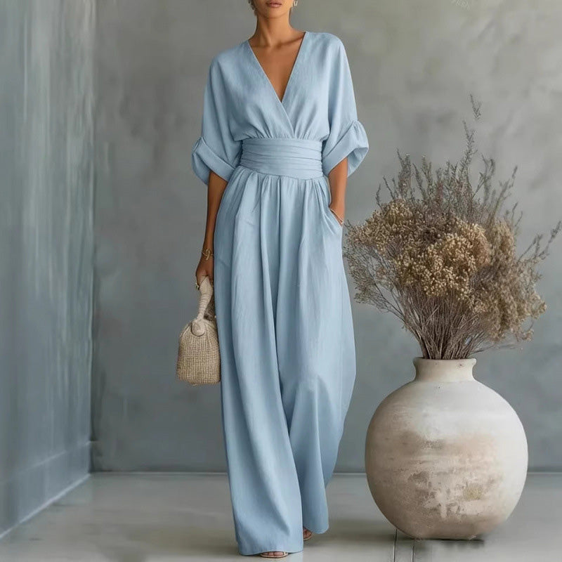 Maevra | Flowing Wide Leg Jumpsuit